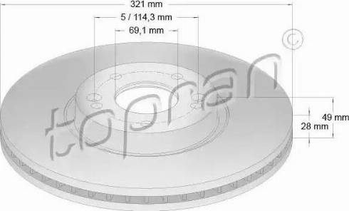 Topran 820 617 - Тормозной диск autospares.lv