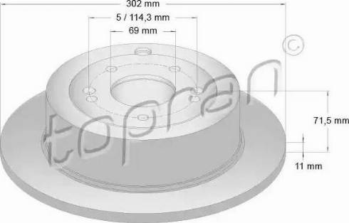 Topran 820 625 - Тормозной диск autospares.lv