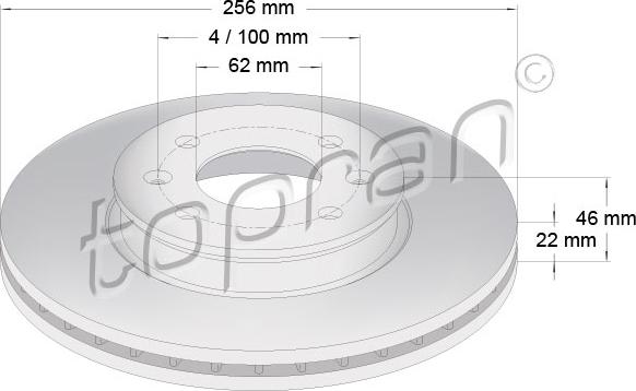 Topran 820 260 - Тормозной диск autospares.lv