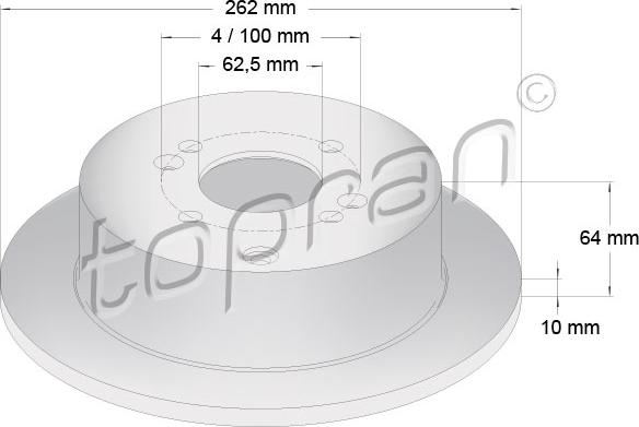 Topran 820 281 - Тормозной диск autospares.lv