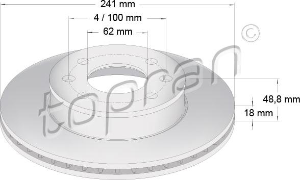 Topran 820 765 - Тормозной диск autospares.lv