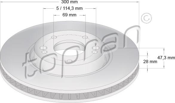 Topran 820 766 - Тормозной диск autospares.lv