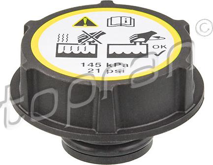 Topran 304 951 - Крышка, резервуар охлаждающей жидкости autospares.lv