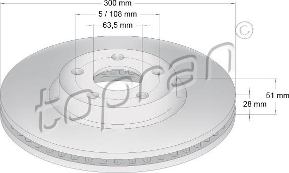 Topran 304 952 - Тормозной диск autospares.lv