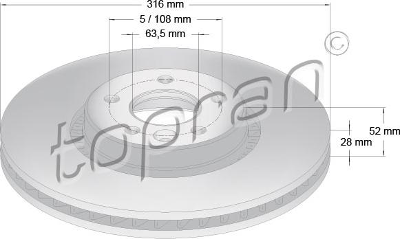 Topran 304 405 - Тормозной диск autospares.lv