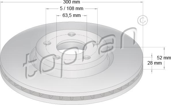 Topran 304 437 - Тормозной диск autospares.lv