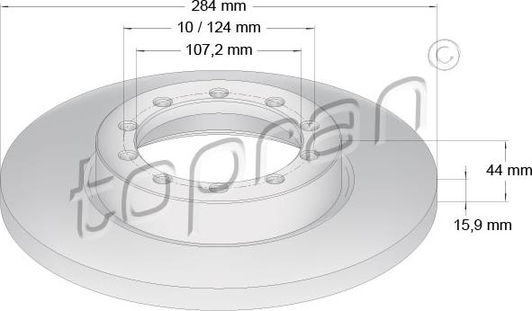 Topran 304 616 - Тормозной диск autospares.lv