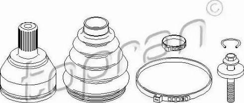 Topran 304 004 - Шарнирный комплект, ШРУС, приводной вал autospares.lv