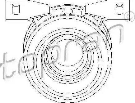 Topran 304 072 - Подшипник карданного вала, центральная подвеска autospares.lv