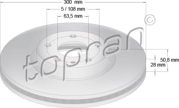 Topran 304 854 - Тормозной диск autospares.lv