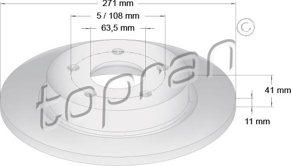 Topran 304 250 - Тормозной диск autospares.lv