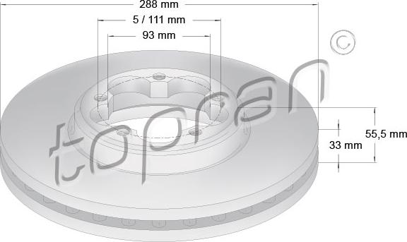 Topran 305 047 - Тормозной диск autospares.lv