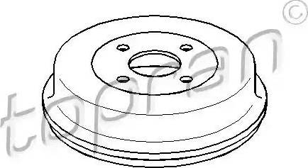 Topran 300 066 - Тормозной барабан autospares.lv