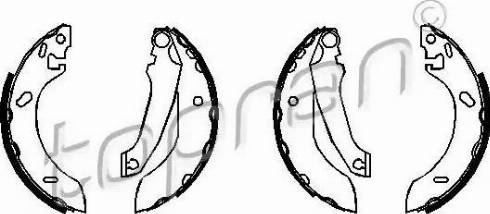 Topran 300 887 - Комплект тормозных колодок, барабанные autospares.lv
