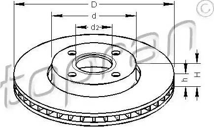 Topran 300 266 - Тормозной диск autospares.lv