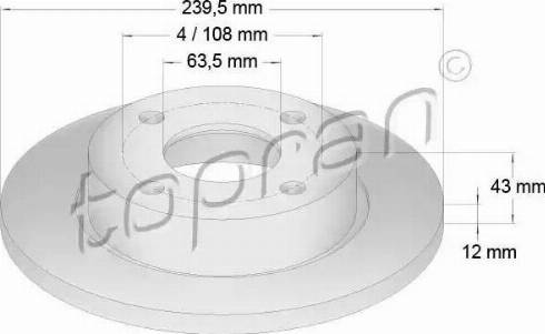 Topran 301 413 - Тормозной диск autospares.lv