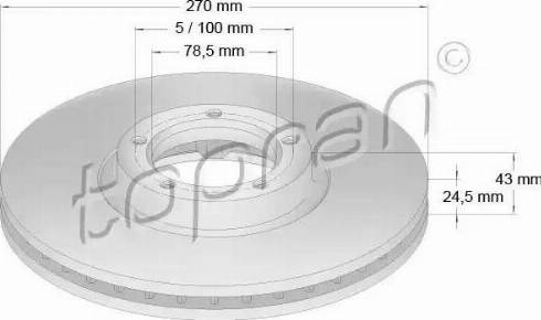 Topran 301 166 - Тормозной диск autospares.lv