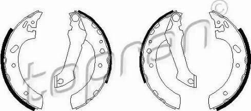 Topran 301 314 - Комплект тормозных колодок, барабанные autospares.lv