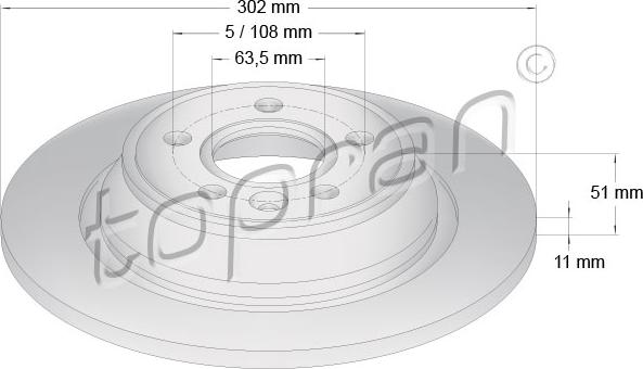 Topran 303 969 - Тормозной диск autospares.lv