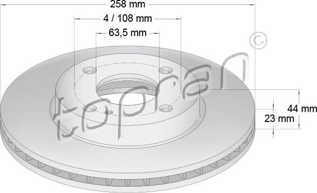 Topran 303 974 - Тормозной диск autospares.lv