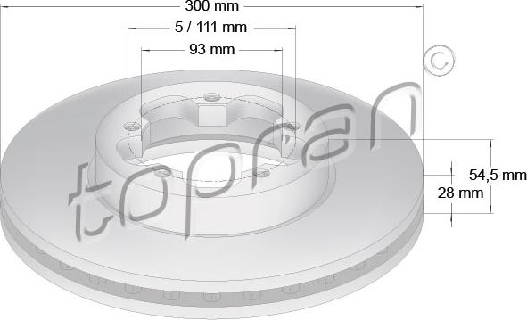 Topran 303 975 - Тормозной диск autospares.lv