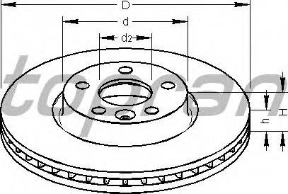 Topran 303976755 - Тормозной диск autospares.lv