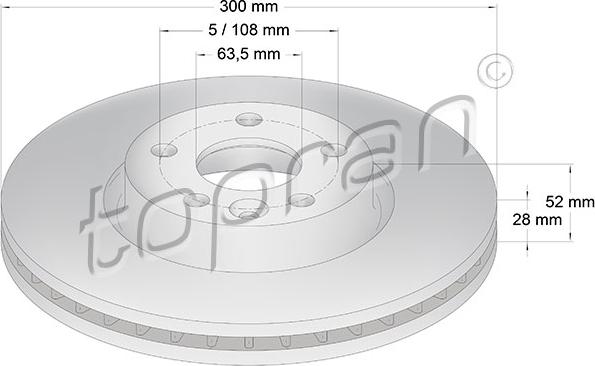 Topran 303 976 - Тормозной диск autospares.lv