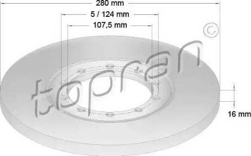 Topran 303 970 - Тормозной диск autospares.lv