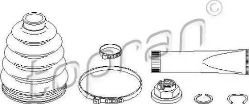 Topran 302 383 - Пыльник, приводной вал autospares.lv