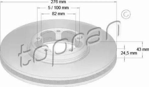 Topran 302 334 - Тормозной диск autospares.lv