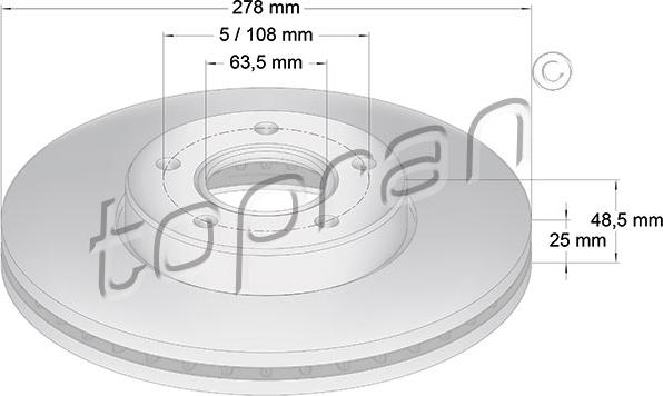 Topran 302 335 - Тормозной диск autospares.lv