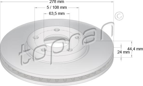 Topran 302 248 - Тормозной диск autospares.lv