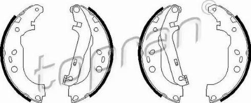 Topran 302 289 - Комплект тормозных колодок, барабанные autospares.lv