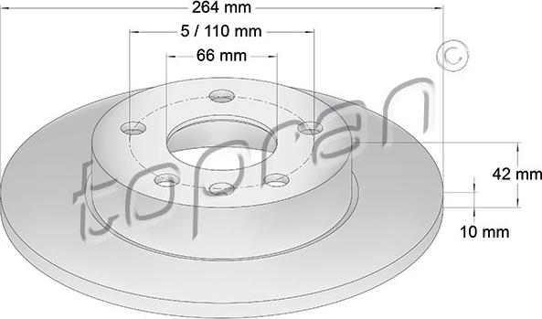 Topran 205 526 - Тормозной диск autospares.lv