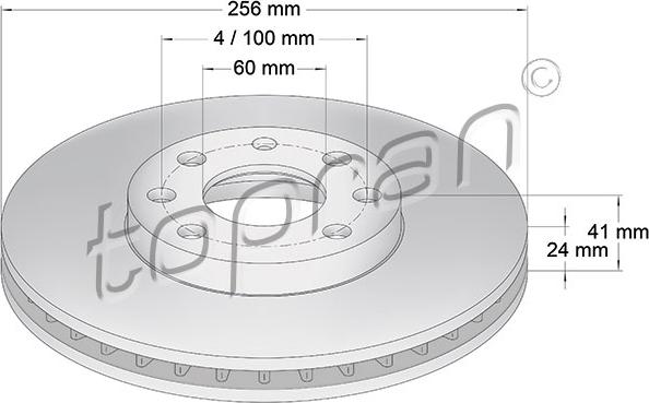 Topran 205 523 - Тормозной диск autospares.lv