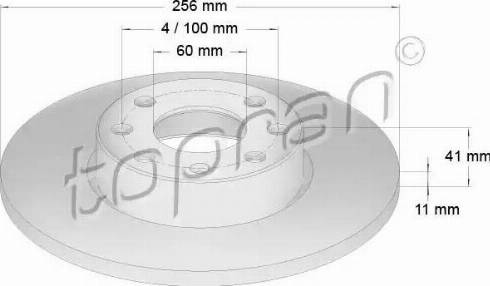 Topran 205 522 - Тормозной диск autospares.lv