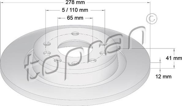 Topran 206 506 - Тормозной диск autospares.lv