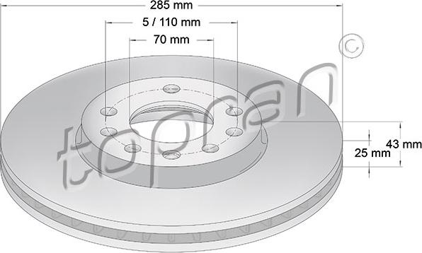 Topran 206 511 - Тормозной диск autospares.lv