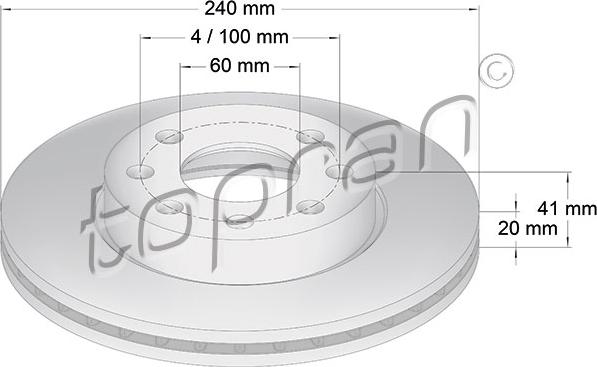 Topran 206 121 - Тормозной диск autospares.lv