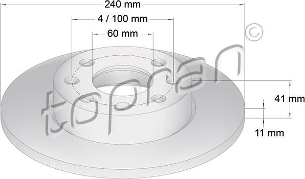 Topran 206 122 - Тормозной диск autospares.lv