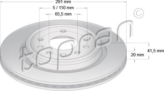 Topran 206 859 - Тормозной диск autospares.lv