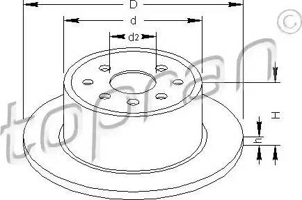 Topran 200 945 - Тормозной диск autospares.lv