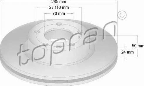 Topran 200 941 - Тормозной диск autospares.lv