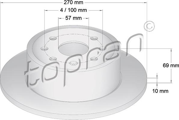 Topran 200 950 - Тормозной диск autospares.lv