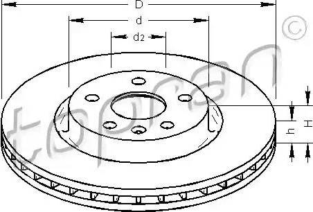 Topran 207 991 - Тормозной диск autospares.lv