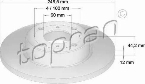 Topran 207 985 - Тормозной диск autospares.lv