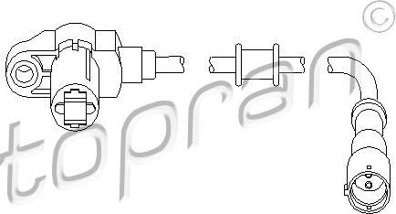 Topran 207 449 - Датчик ABS, частота вращения колеса autospares.lv