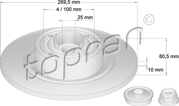 Topran 700 643 - Тормозной диск autospares.lv