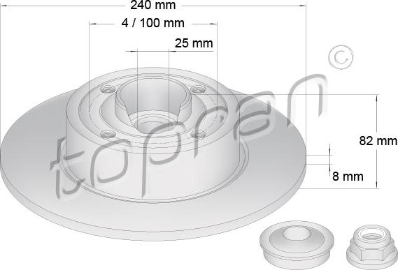 Topran 700 650 - Тормозной диск autospares.lv