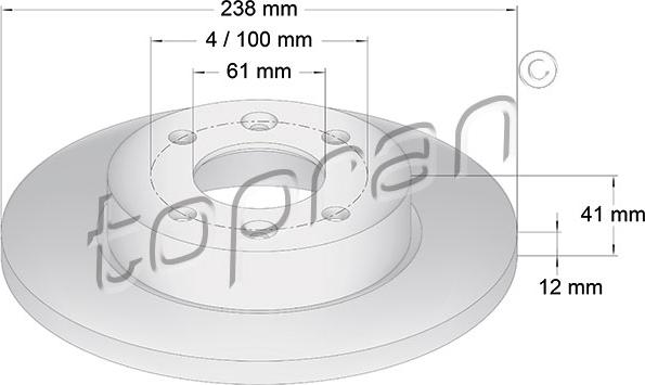 Topran 700 175 - Тормозной диск autospares.lv